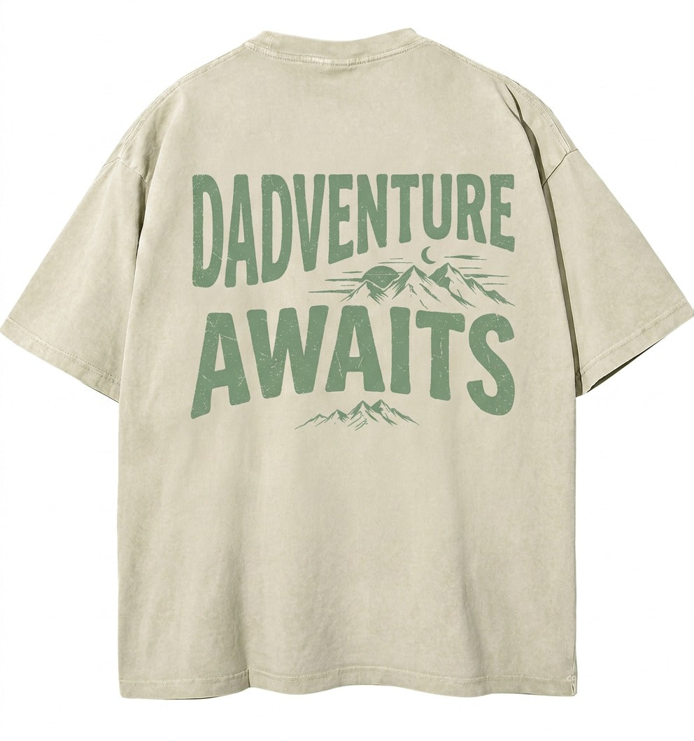 Adventure Begins With Dad Washed T-Shirt