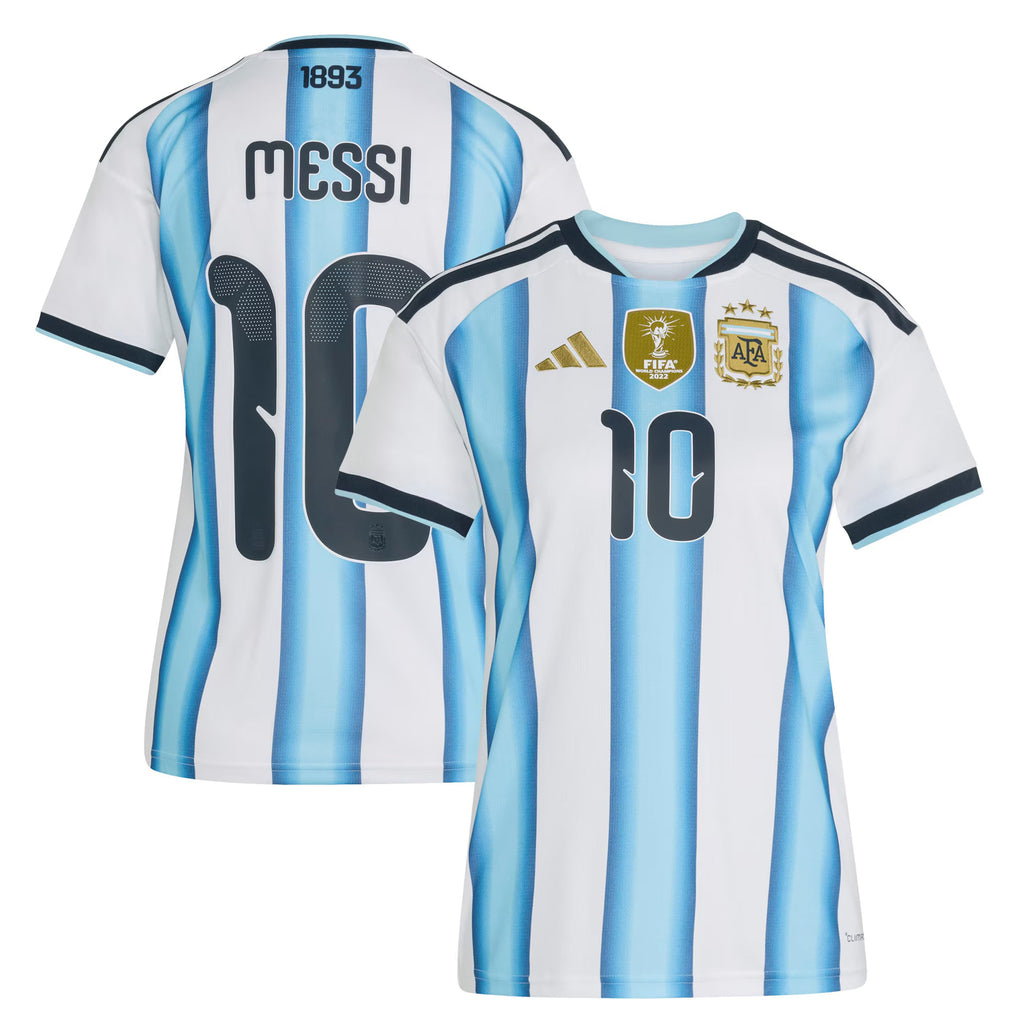 Lionel Messi Argentina National Team Women's 2026 Home Replica Jersey - White