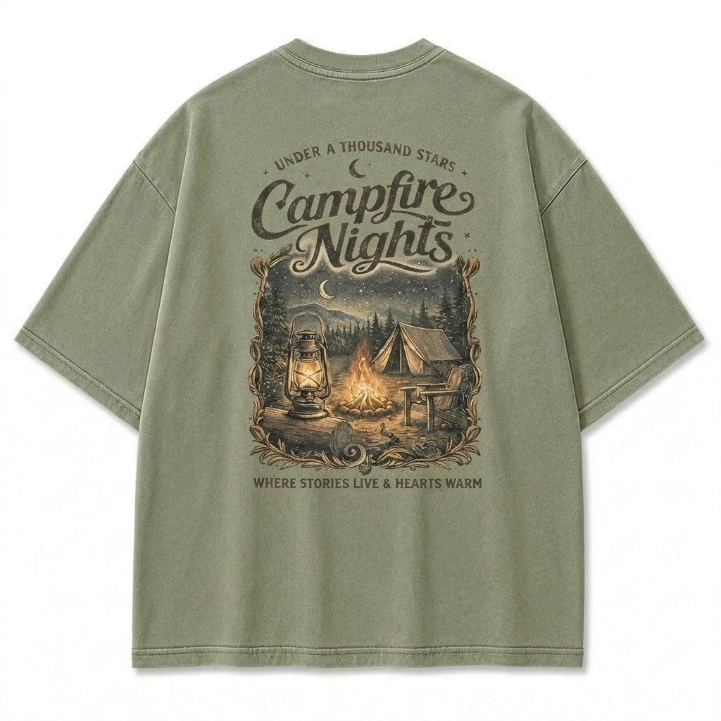 Where Stories Live Campfire Nights Graphic Tee