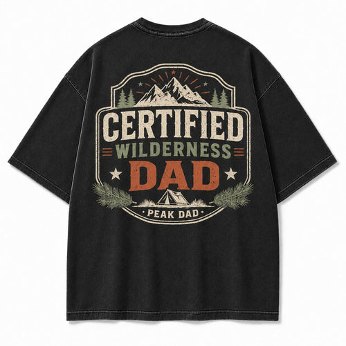 Certified Wilderness Dad Washed T-Shirt