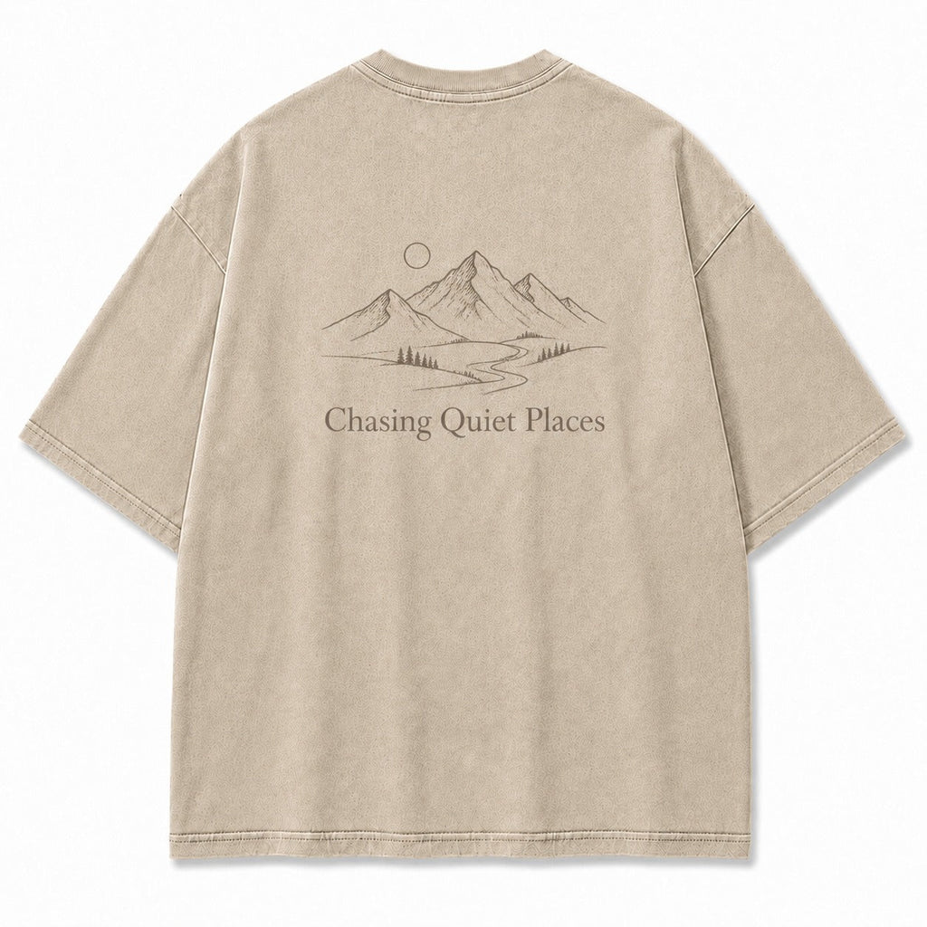 For Those Chasing Quiet Places Minimalist Mountain Tee