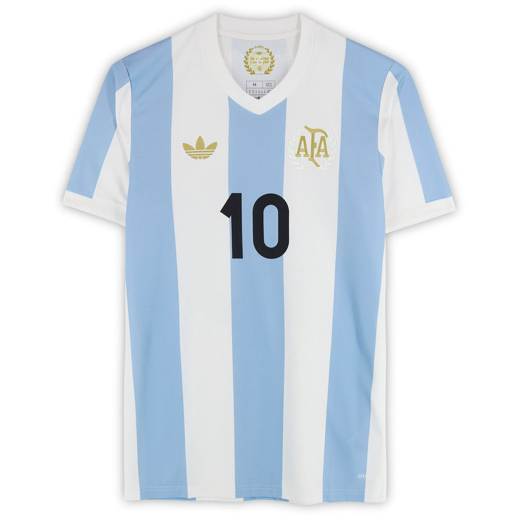 Lionel Messi Argentina National Team Autographed Fanatics Authentic Light Blue/White 50th Anniversary Jersey