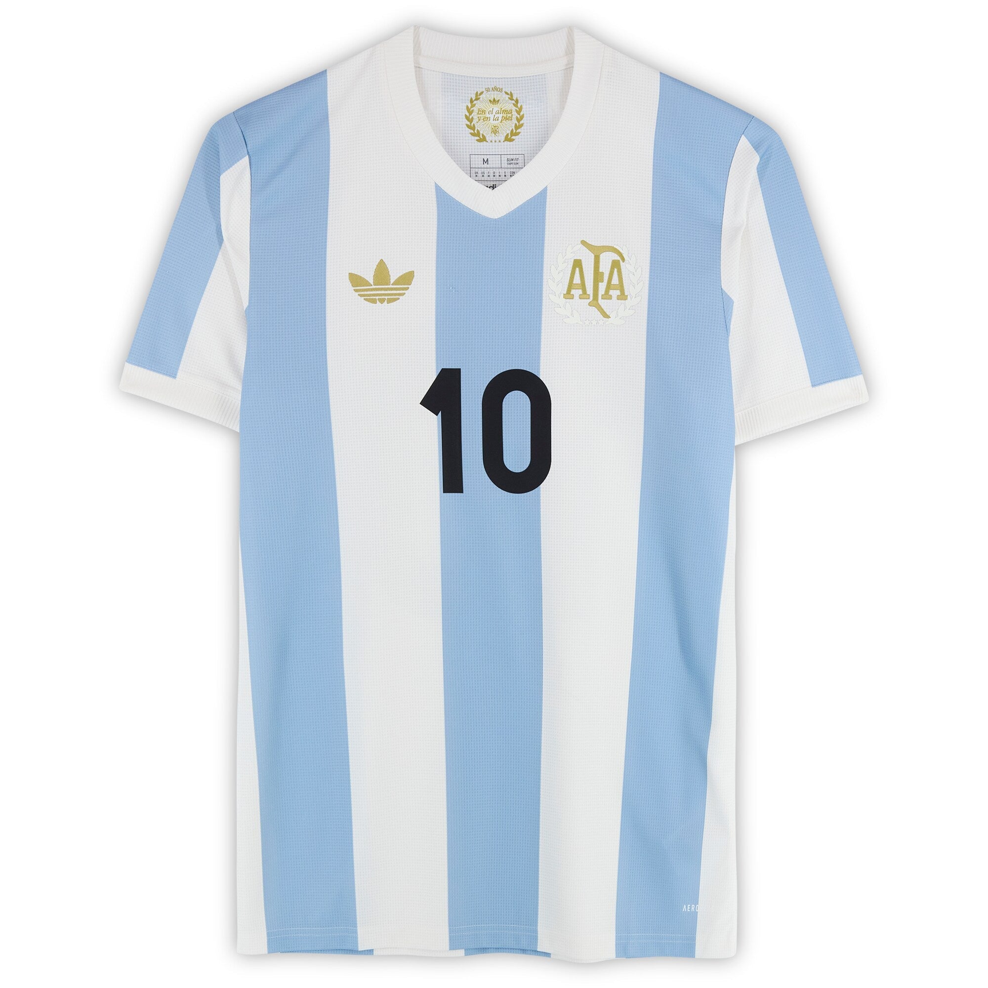 Lionel Messi Argentina National Team Autographed Fanatics Authentic Light Blue/White 50th Anniversary Jersey