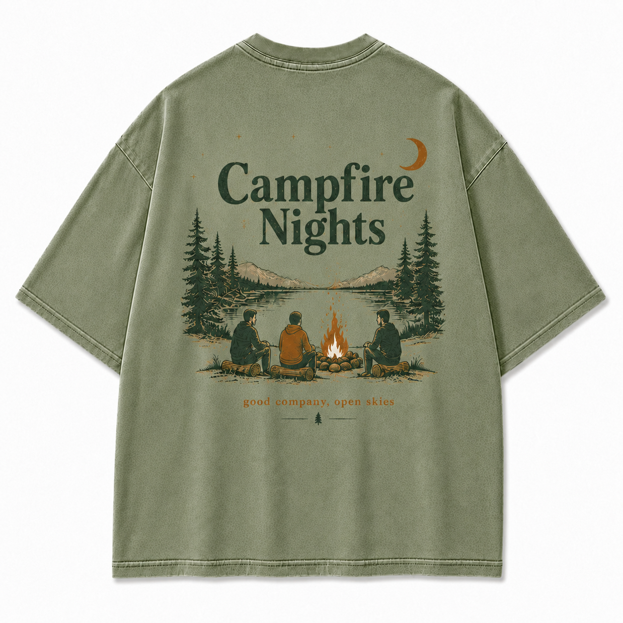 Where The Fire Feels Like Home Campfire Graphic Tee