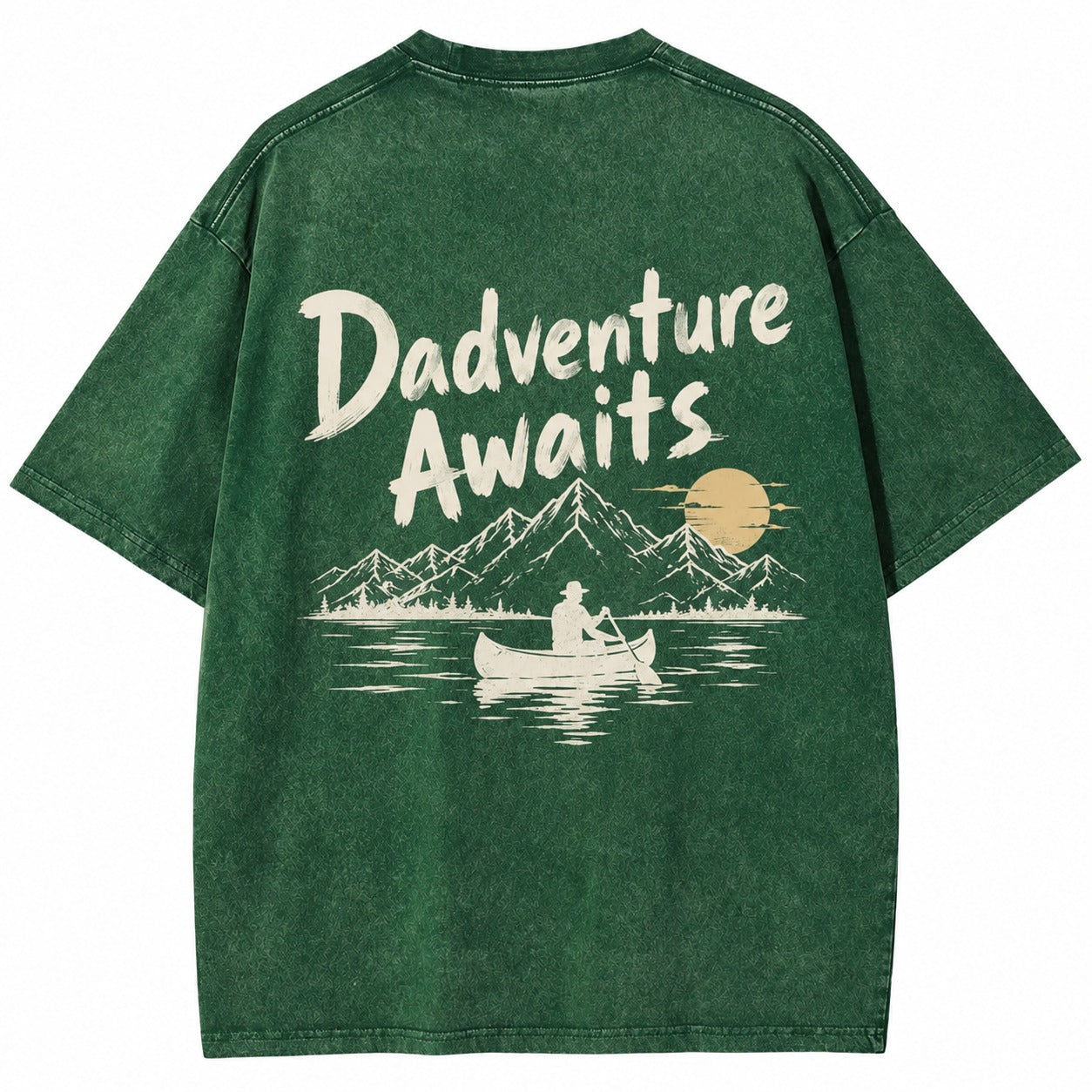 Dadventure Awaits Canoe Washed T-Shirt