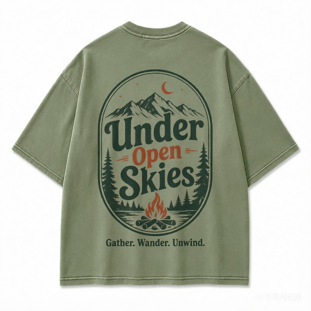 Under Open Skies Campfire Graphic Tee
