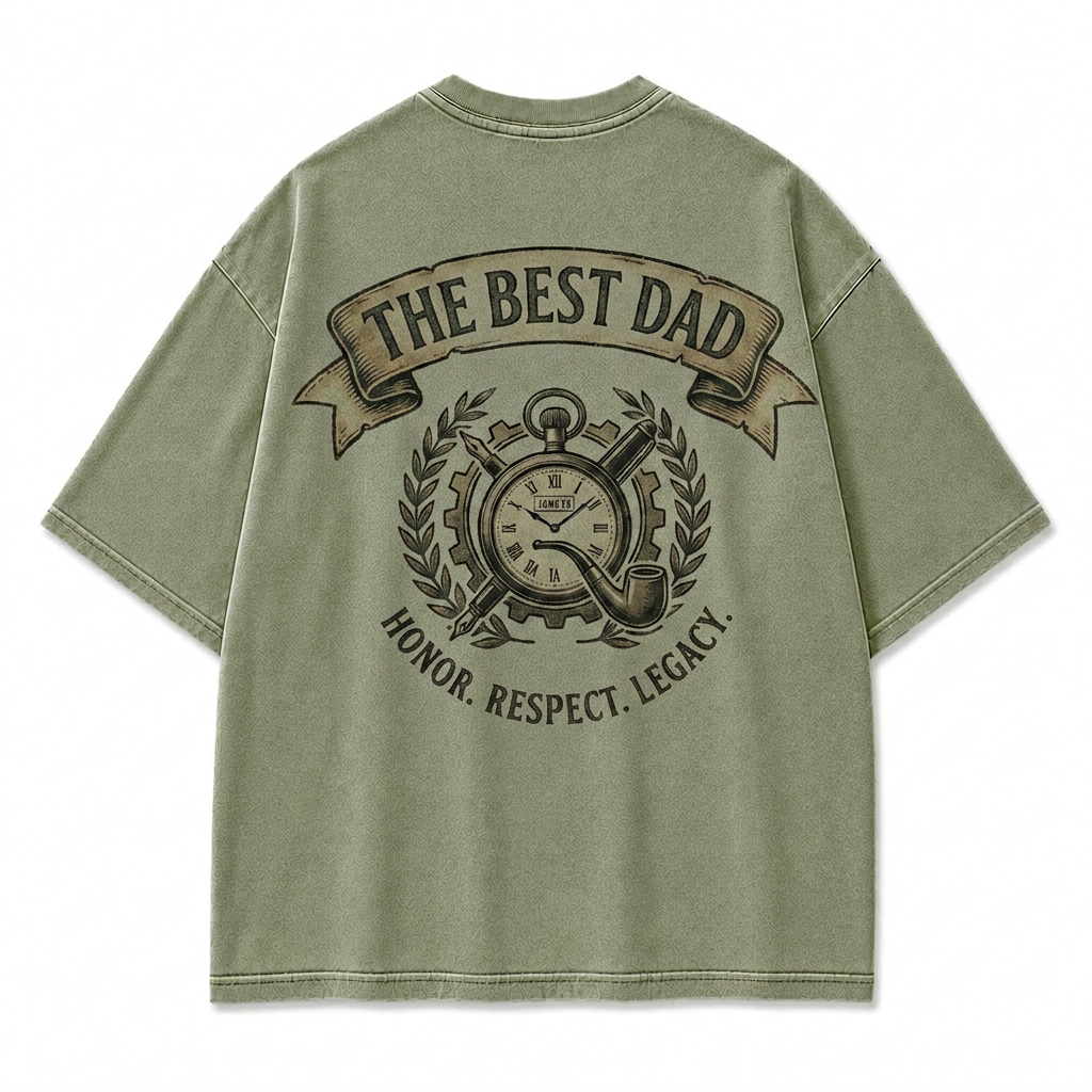 Vintage Nostalgic "The Best Dad" Washed T-Shirt