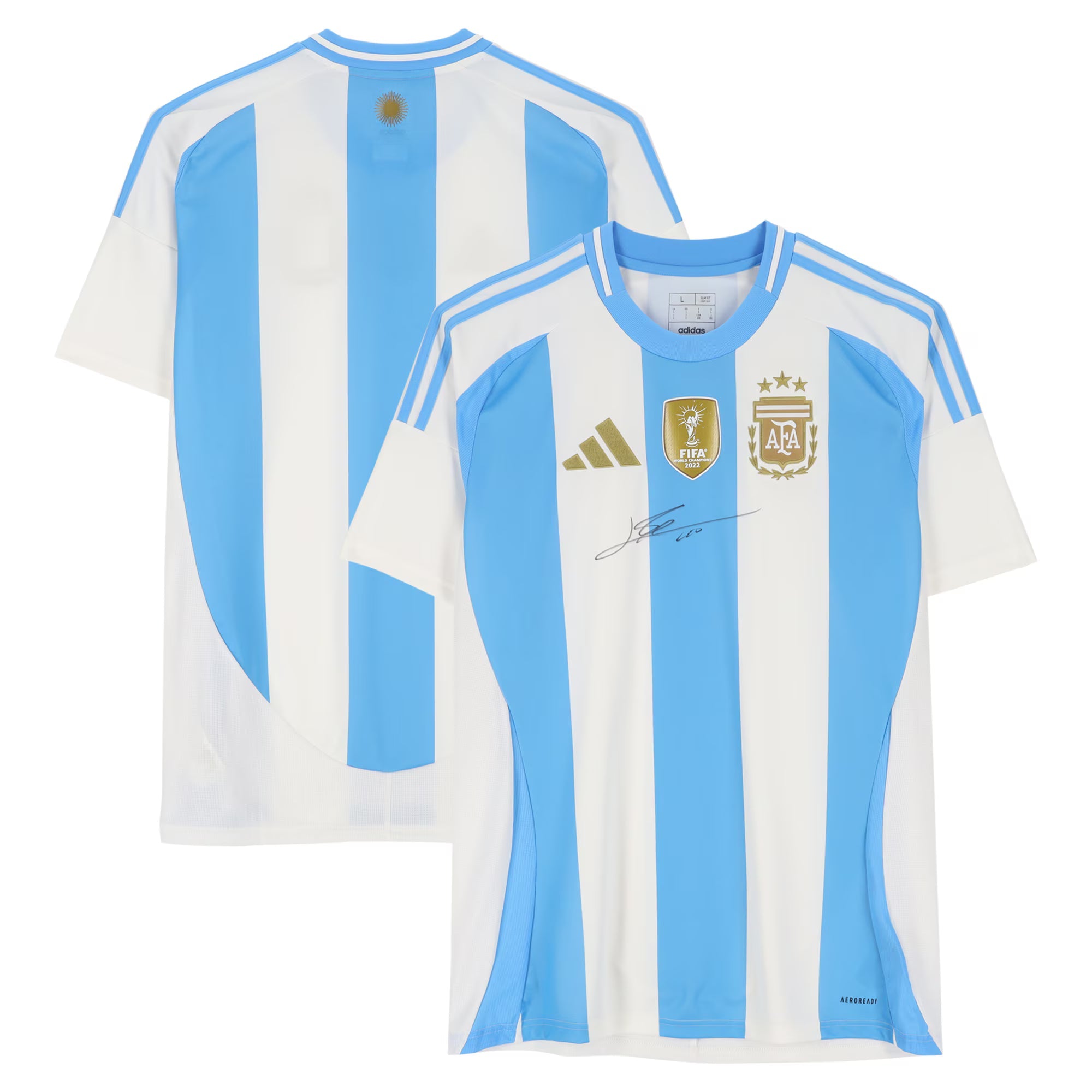 Lionel Messi Argentina National Team Autographed Fanatics Authentic Argentina 2024-25 Home Jersey - Front Signed