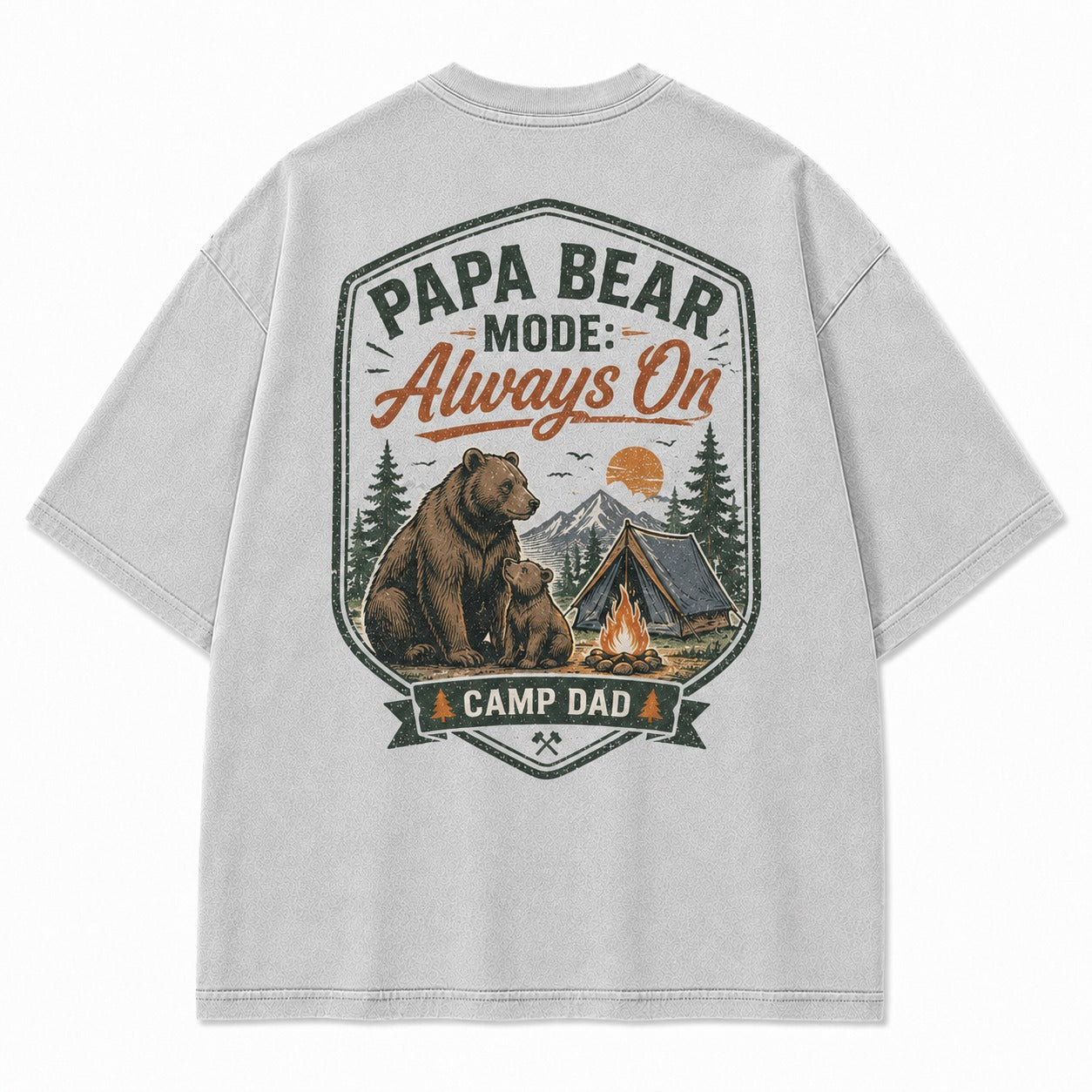 Papa Bear Camp Dad Washed T-Shirt