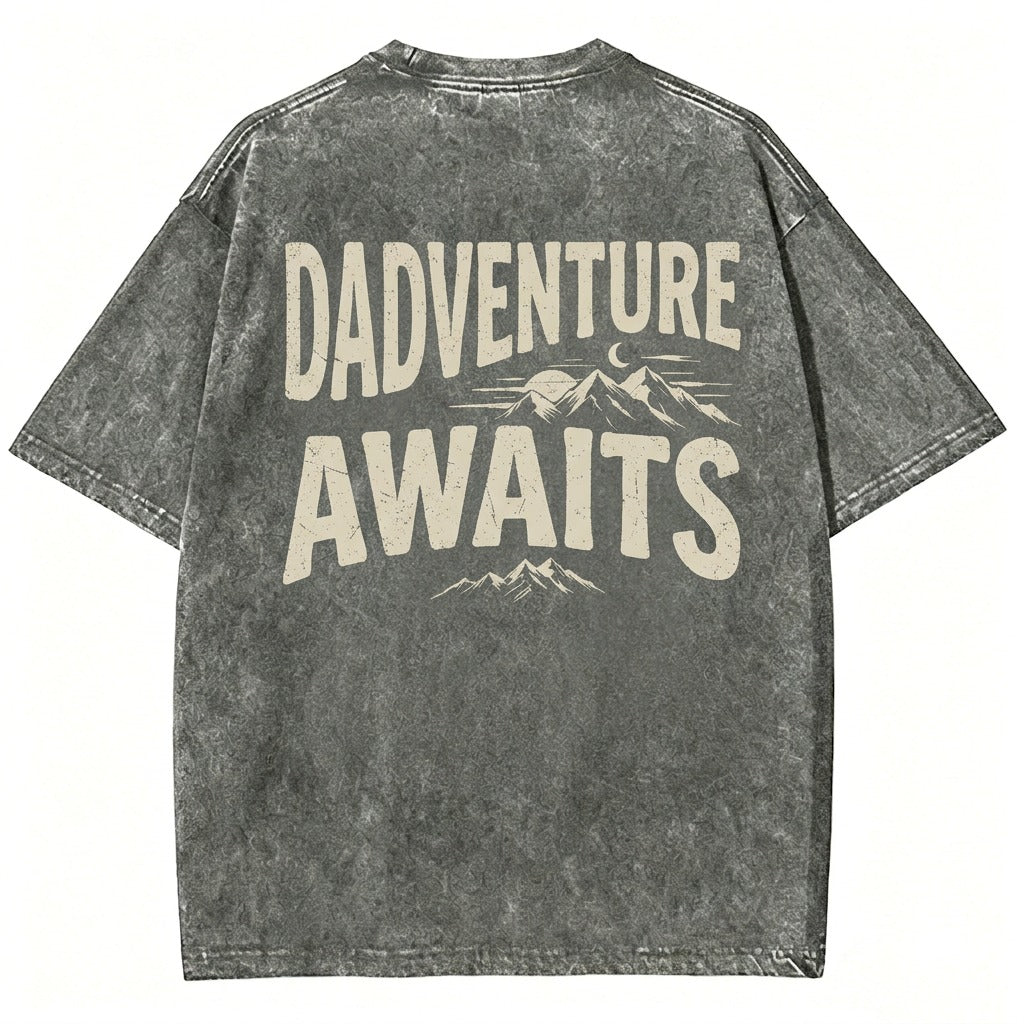 Adventure Begins With Dad Washed T-Shirt