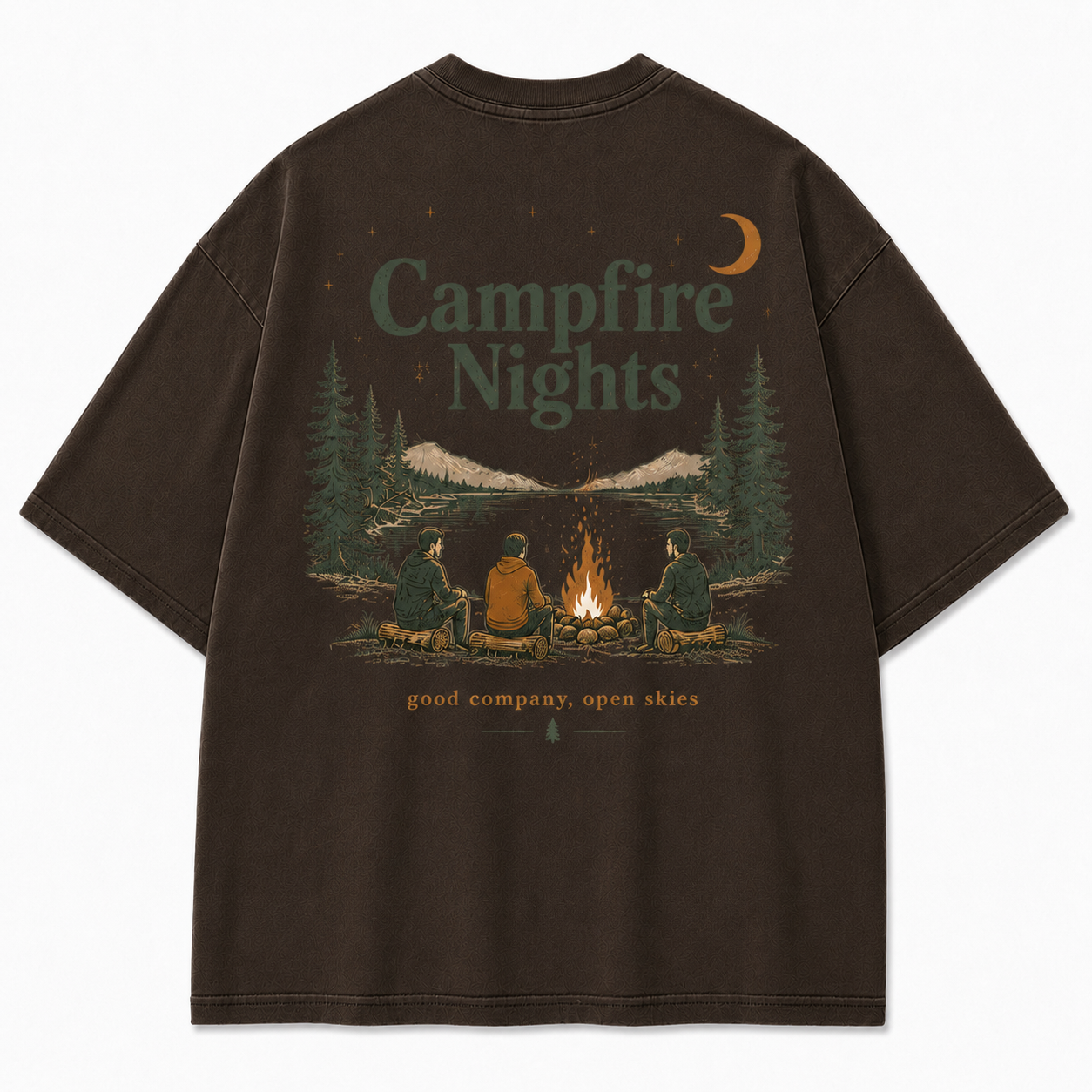 Where The Fire Feels Like Home Campfire Graphic Tee