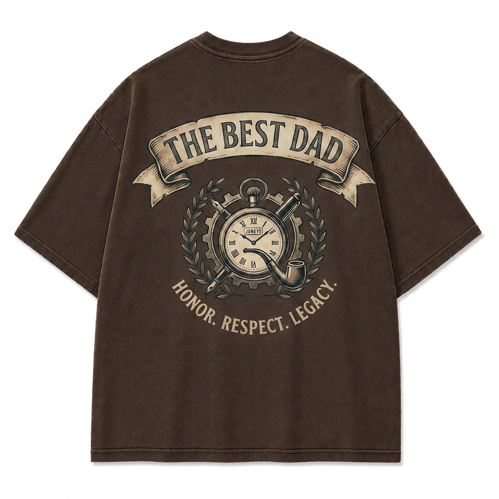 Vintage Nostalgic "The Best Dad" Washed T-Shirt