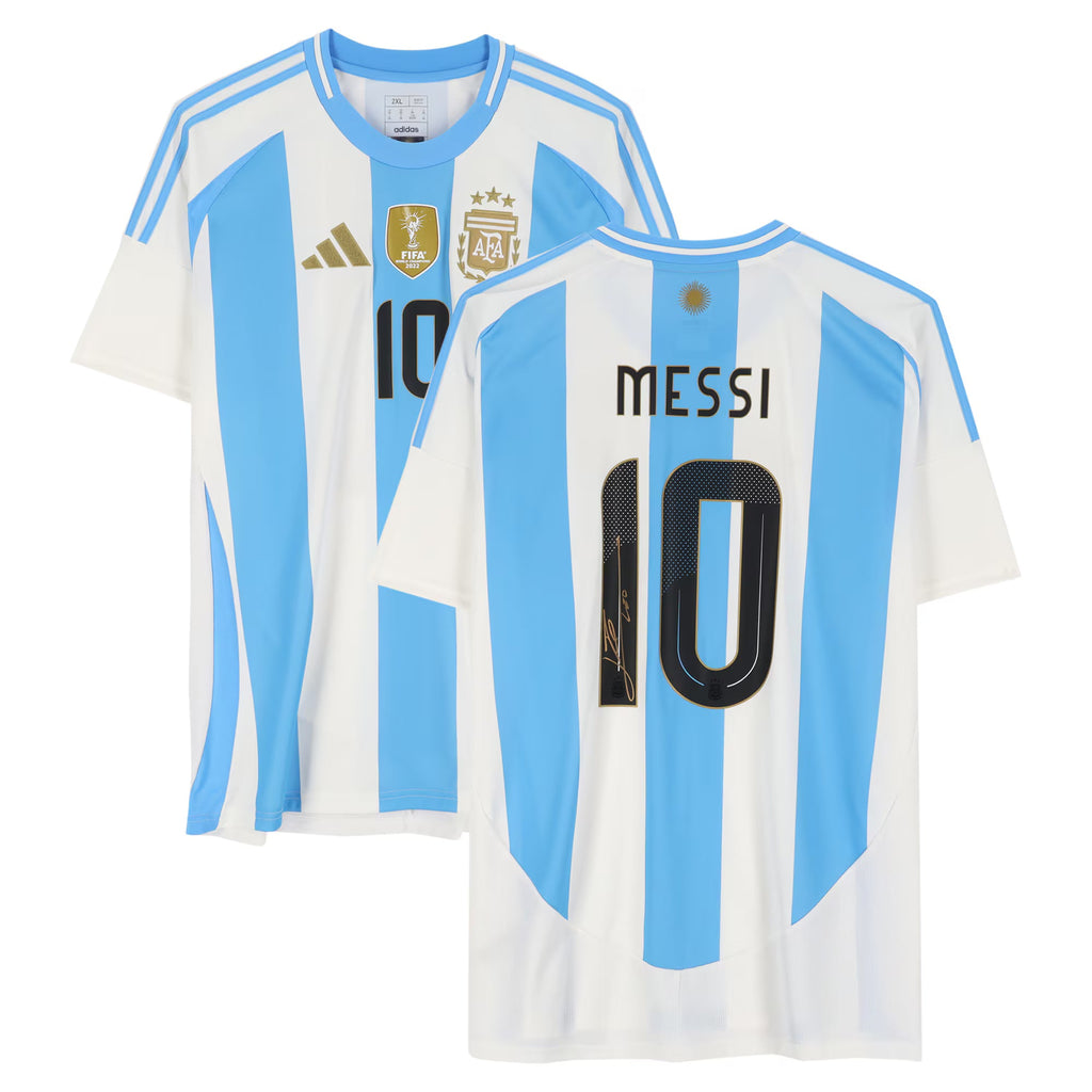 Lionel Messi Argentina National Team Autographed Fanatics Authentic 2024-25 Home Jersey