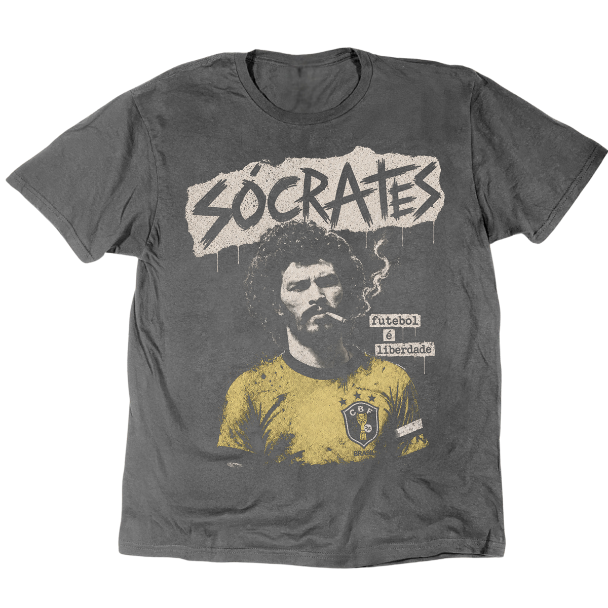 S¨®crates ¨C Futebol ¨¦ Liberdade T-Shirt