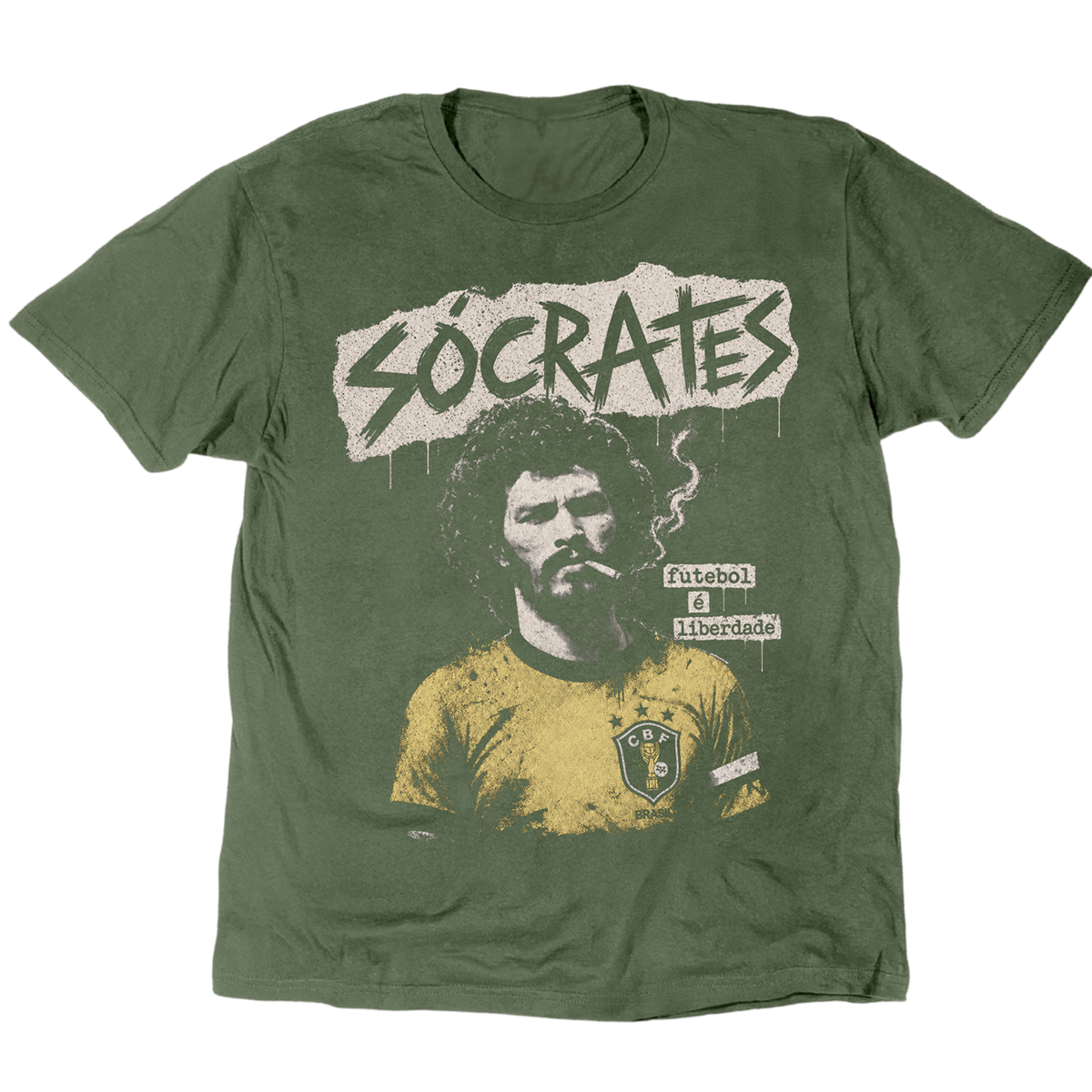 S¨®crates ¨C Futebol ¨¦ Liberdade T-Shirt