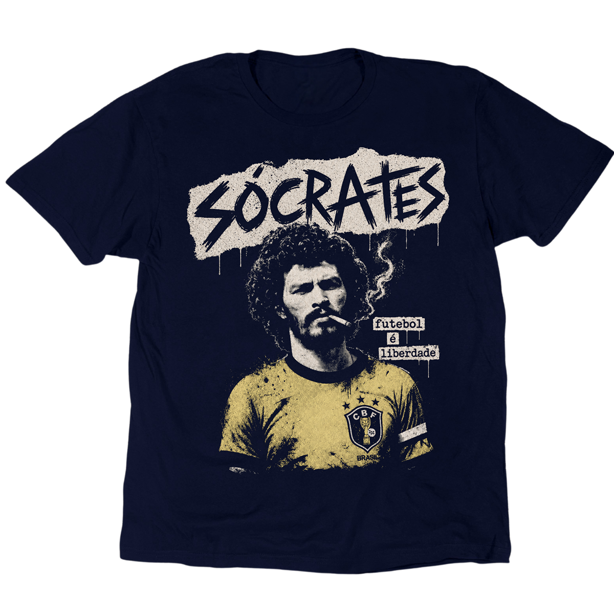 S¨®crates ¨C Futebol ¨¦ Liberdade T-Shirt