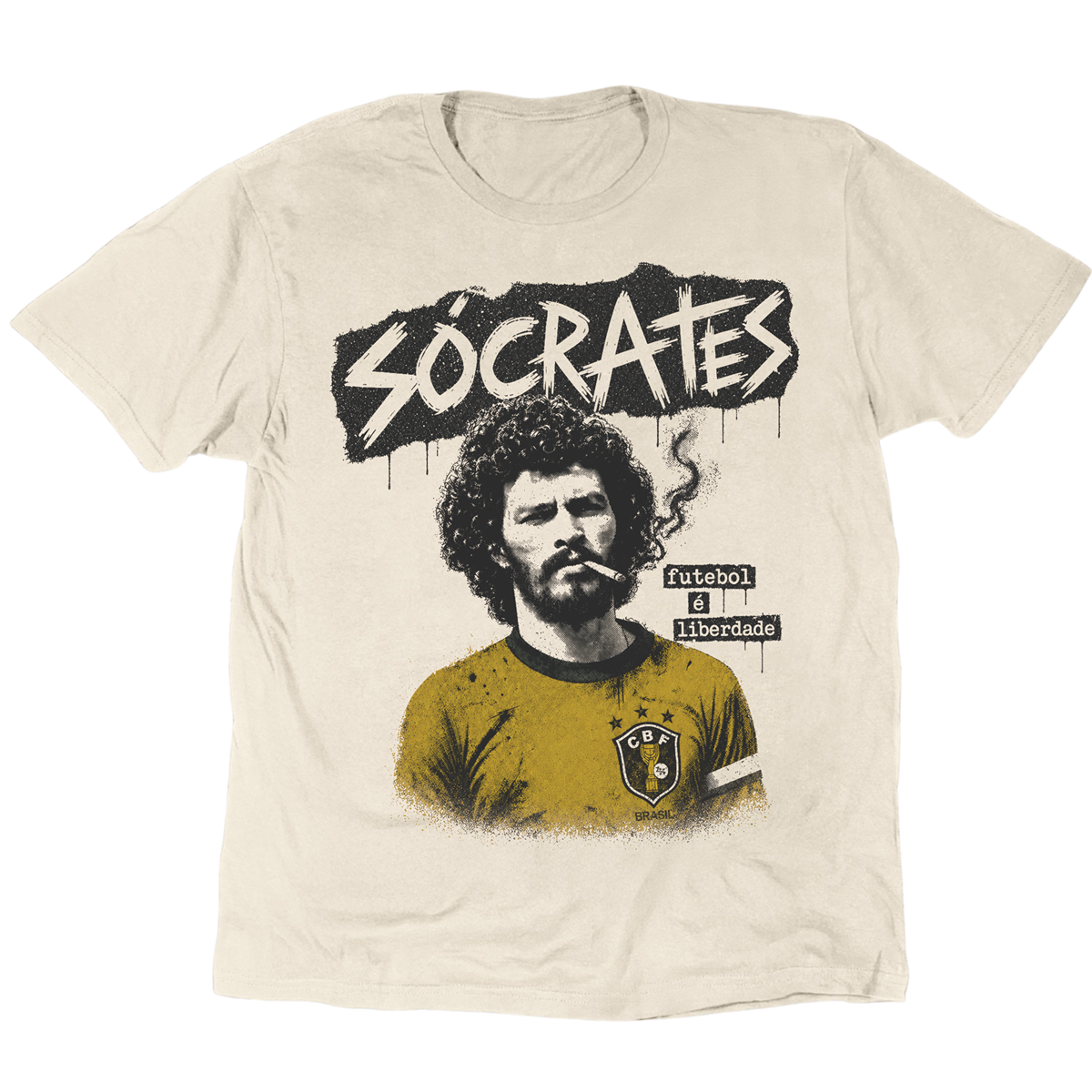 S¨®crates ¨C Futebol ¨¦ Liberdade T-Shirt