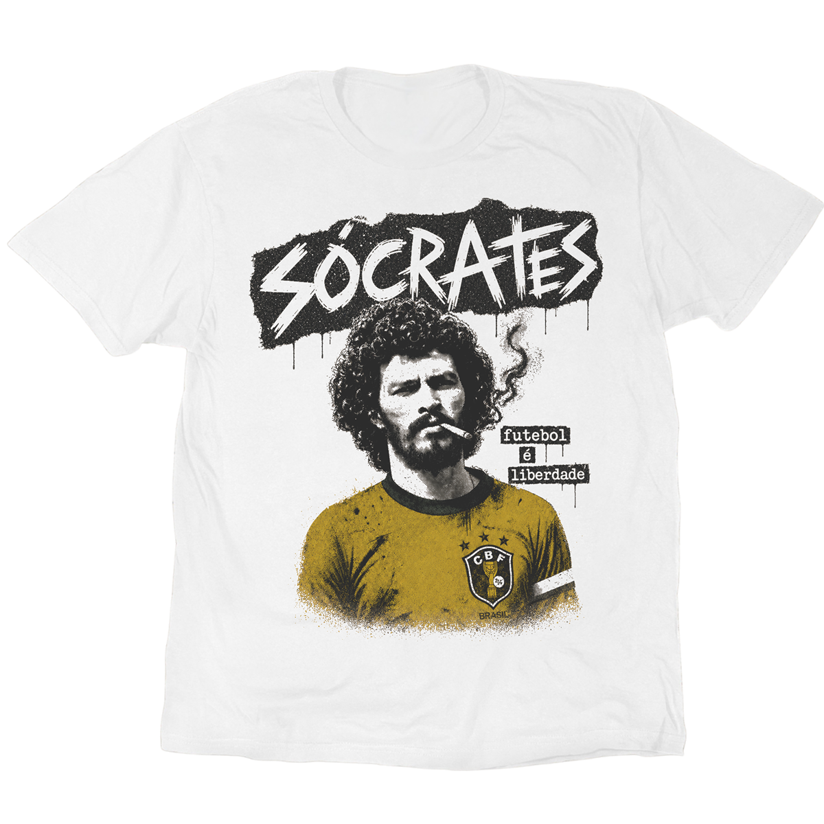 S¨®crates ¨C Futebol ¨¦ Liberdade T-Shirt