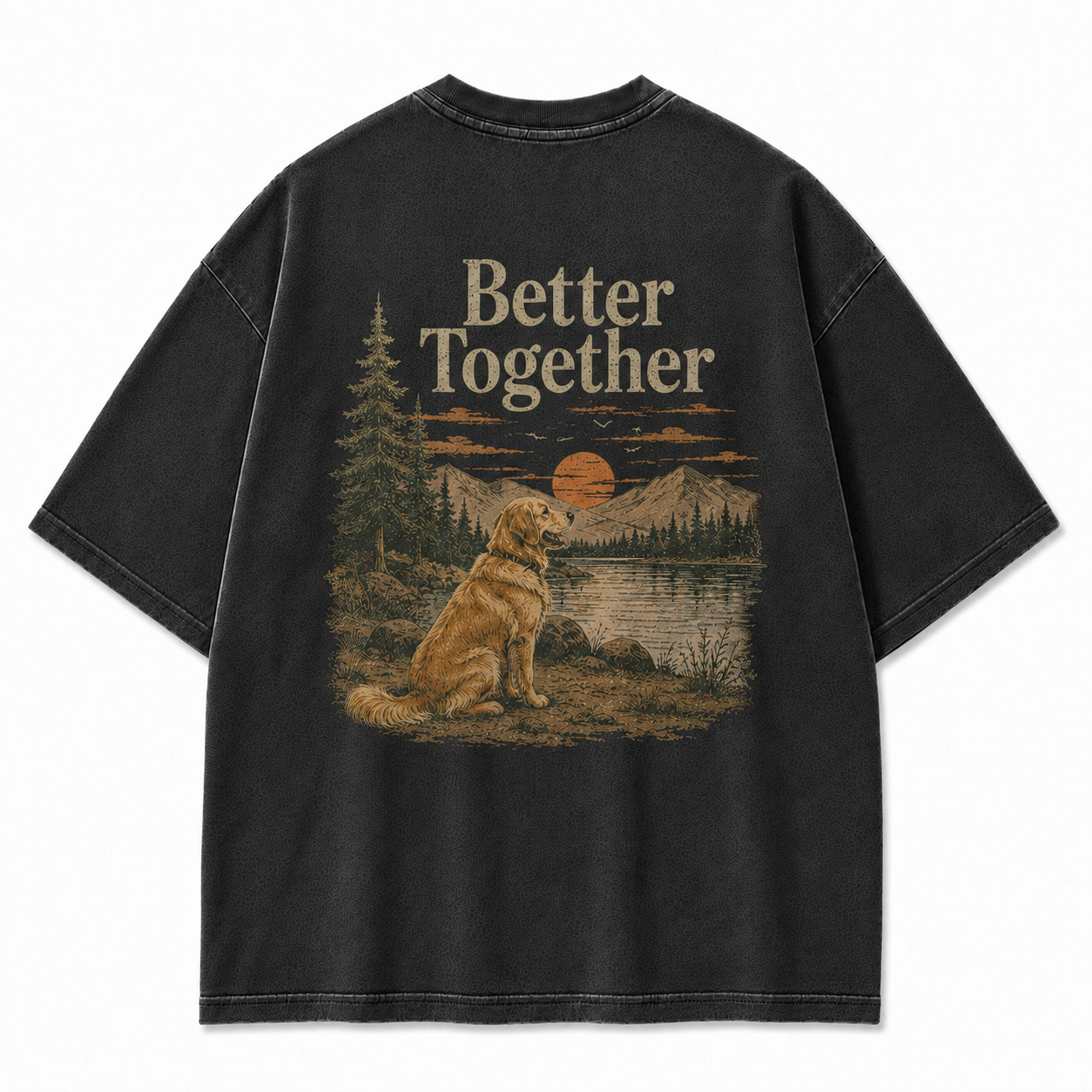 Better Together with a Golden Heart Dog Graphic Tee