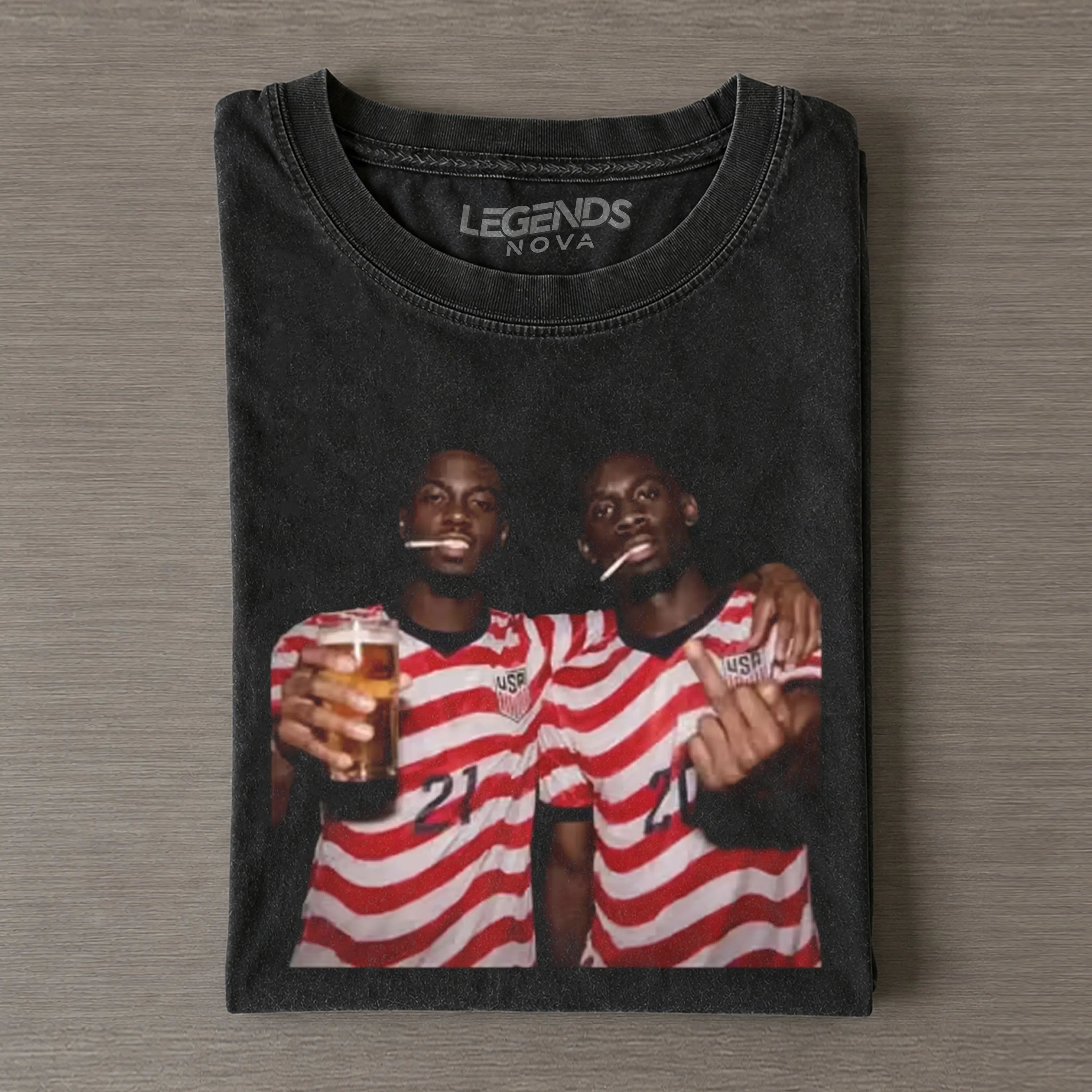 Timothy Weah & Folarin Balogun American Soccer Style Tee