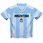 Lionel Messi Argentina National Team Vive La Fete Toddler Painted Stripes Football Jersey - Light Blue