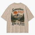 Somewhere Between Lost & Free Oversized Tee